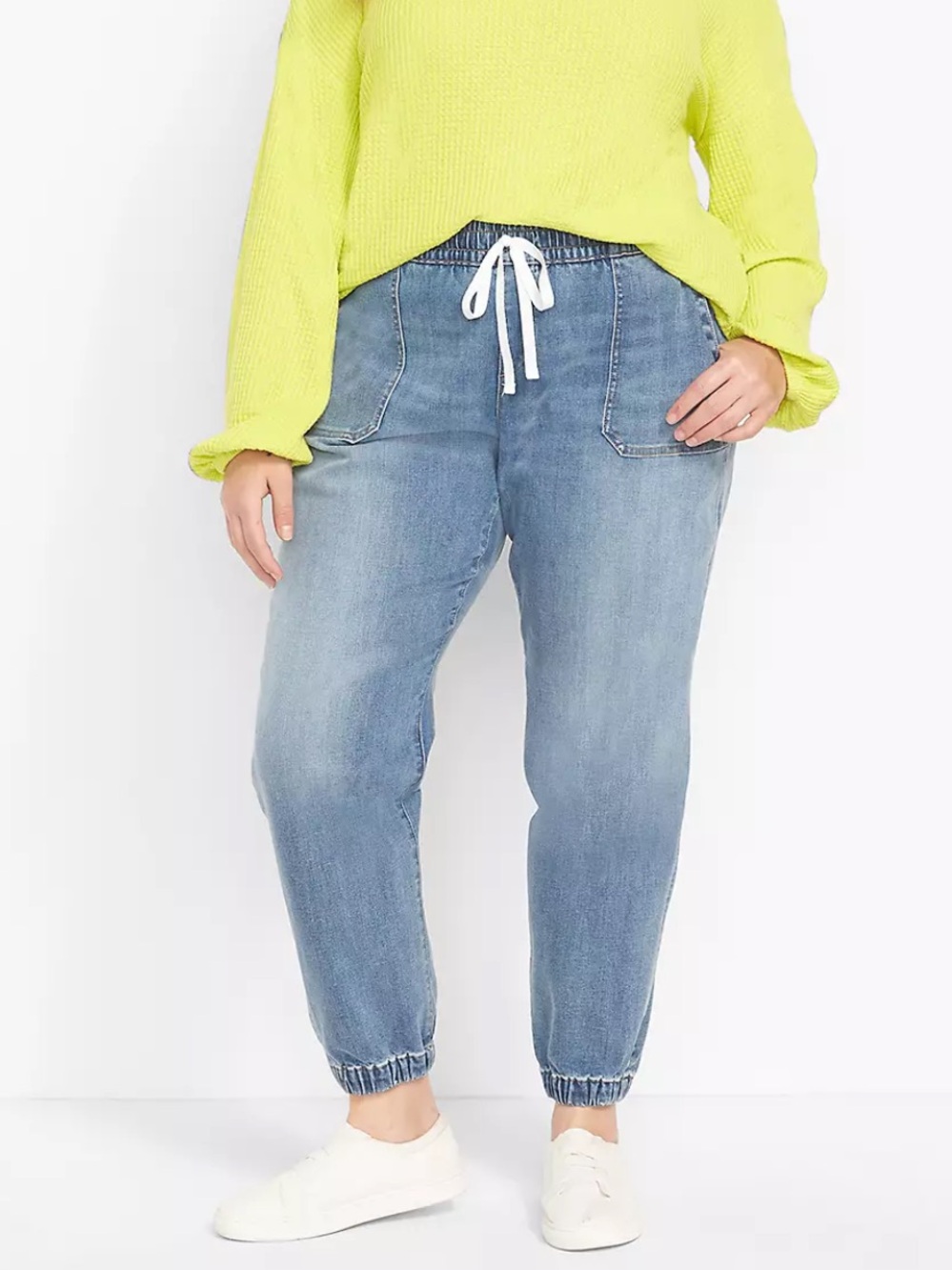Lane Bryant Light Blue Denim Joggers - Picture 7 of 7
